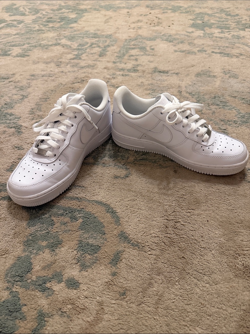 Nike Air Force 1 White Low-Top Leather Sneakers